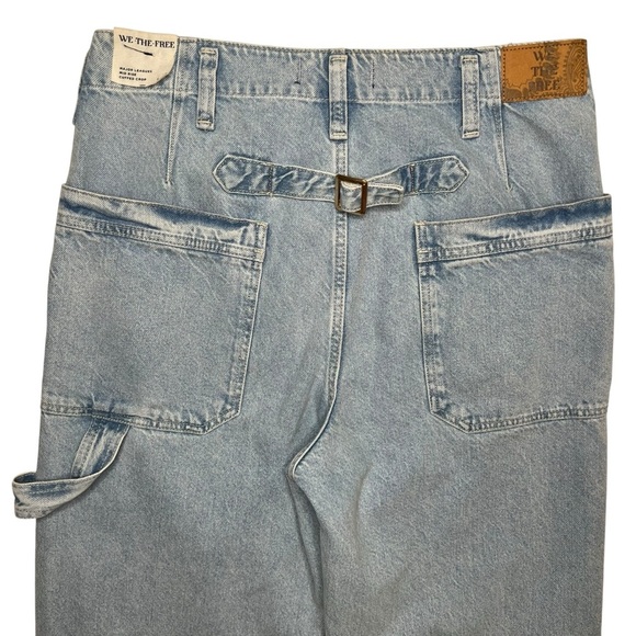 NEW Free People We The Free Major Leagues Mid Rise Cuffed Crop Jeans Size 29 - Picture 8 of 15